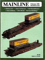 HO,S,N,O SCALE MAINLINE MODELER MAGAZINE JULY 1989 TABLE OF CONTENTS PICTURED 